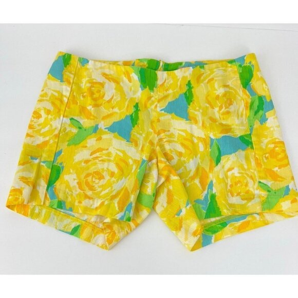 Lilly Pulitzer Pants - Lilly Pulitzer Deenie Shorts Sunglow Yellow Size 0 Floral